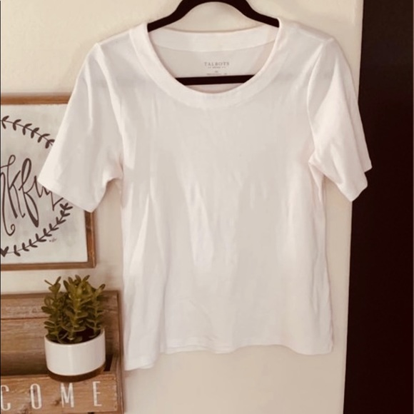 Talbots 100% Cotton Tee Size MP Minimalist Capsule Wardrobe Basic - Picture 4 of 5